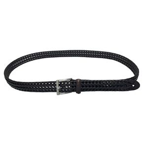 Fossil Mens Espresso Brown Braided Leather Belt 110/44